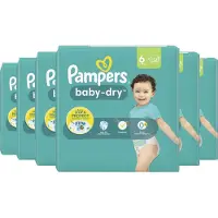 Pampers Baby-Dry luiers - Maat 6 (13-18kg) - 204 stuks (6 x 34 luiers)