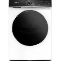 Siemens WR47B2C40, Vrijstaand, Voorlader, Warmtepomp, Wit, Draaiknop, Touch, Rechts