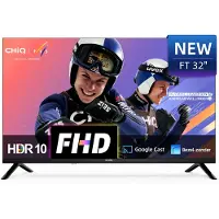Chiq LF32FT - Smart TV 32 Inch - Full HD - Metalen Randloos - Google TV - Dolby Audio - HDMI - Nieuw