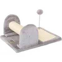 Lionto Kleine krabpaal klimboom krabbed krabmat met pluche en speelbal