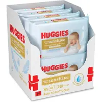 Huggies billendoekjes - Extra Care Sensitive - 384 babydoekjes (8 x 48 stuks) - 100% plastic vrij