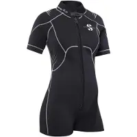 SCUBAPRO Hybrid 6 Mm Woman Short Sleeve Shorty Zwart XS Vrouw