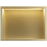 REA Inbouw Badkamerplank Led 30x45 Brush Gold