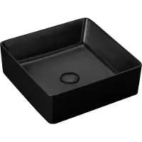 UPTREND Keramische waskom vierkant mat zwart 39x39x13 cm Hestia