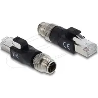 DeLOCK M12 8-pins X-gecodeerd (m) - RJ45 (m) industriële netwerkadapter | CAT6 | PVC