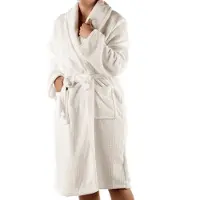 Textino - BEAU - badjas 116 cm - volwassenen - maat M/L - wafelstructuur - Snow White - wit