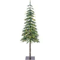 Black Box Trees Trees Lodge Kunstkerstboom met Verlichting en Timer- en Dimfunctie - H155 x Ø48 cm - Groen