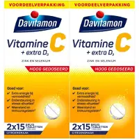 Davitamon 2x Vitamine C + Extra D3 30 bruistabletten