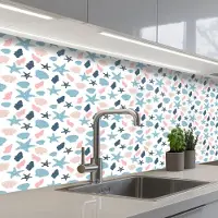 KitchenYeah Keuken achterwand 150x60 cm - Spatscherm zelfklevend Klein - Oceaan - Rif - Multi - Muurbeschermer - Spatwand fornuis