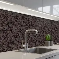 KitchenYeah Keuken achterwand 150x80 cm - Spatscherm zelfklevend Donker - Grijs - Patroon - Muurbeschermer - Spatwand fornuis