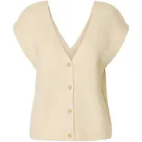 Selected Gebreide bodywarmer 'SLFGabella' sand