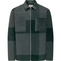 Only & Sons Wake Checked Zip Overshirt