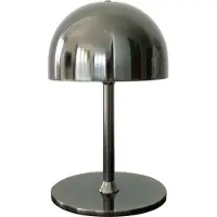 Sirius LED tafellamp Tim op batterijen, nikkelkleurig, hoogte 22 cm, IP54, Woon-/ Eetkamer, metaal, Modern