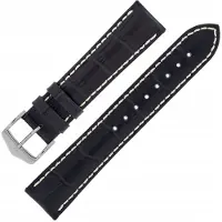 Hirsch Horlogeband Leeg Blauw 18mm - 10302880-2-18