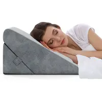 Costway Wigkussen, leeskussen, rugkussen, beenkussen, geheugenschuimovertrek, wasbaar, Reflux kussen, volwassenen, bedzitkussen, ergonomisch, venussen, relaxkussen voor bed en bank, 58 x 36 x 50,5 cm
