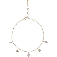 Faina Voetsieraden rose-goud / transparant