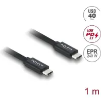 DeLOCK Coaxial USB 40 Gbps cable USB PD 3.1 240 W 1 m