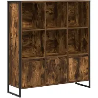 vidaXL Boekenkast 99,5 x 30 x 108 cm Bewerkt hout Rook Eik