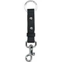 Dolce&Gabbana Heren Zwarte Leren Sleutelhanger