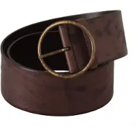Dolce&Gabbana Leren Riem Bruin Model
