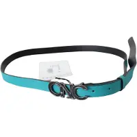 Costume National Riem Teal Leer