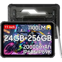 Oscal SPIDER 10 Outdoor Tablet - 11 inch - 24 GB RAM - 256GB ROM - 20000mAh - Android 15 - Bluetooth 5.0 - NFC - GPS - Zwart