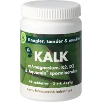 Berthelsen Naturprodukter - Kalk Med Magnesium, K2, D3, Aquamin 90 stk.