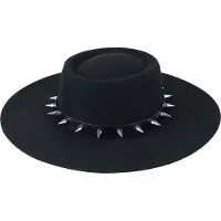Banned - Gothic Hoed - Midnight Muse Fedora - zwart - Maat Standard
