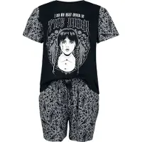 Wednesday Pyjama - - I Do My Best Work in the Dark - S tot XXL - voor Vrouwen - zwart - Maat XL