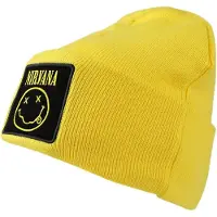 Nirvana Beanie - Amplified Collection - Patch Beanie - geel | Maat Standard