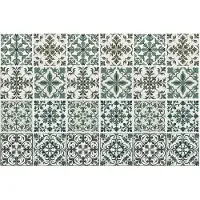 Wallfluent Tegelstickers - Klassieke Bloemenornamenten Stickers Voor Op Tegels - Set van 24 stuks 20 x 20 cm - Groente Tegelfolie Keuken - Texturen Tegelfolie Badkamer