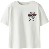 Name it KIDS T-shirt met backprint wit Jongens Katoen Ronde hals Backprint - maat 146/152