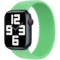 Apple Gevlochten solobandje voor de Watch | 44/45/46/49 mm - Maat 7 - Bright Green