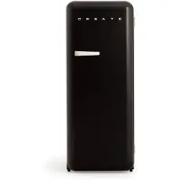 Create - Koelkast in retrostijl - Zwart - Handvat Gebroken wit - FRIDGE RETRO 281L
