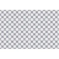 Wallfluent Tegelstickers - Geometrie In Symmetrie Stickers Voor Tegels - Set van 24 stuks 10 x 10 cm - Wit Keuken Tegelstickers - Achtergronden En Patronen Badkamer Tegelstickers