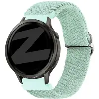Bandz gevlochten nylon bandje (18mm) - Geschikt voor Garmin Vivoactive 4s / Vivomove 3s / Venu 2s / Venu 3s / Forerunner 255s / Forerunner 265s / Venu 4 - 41mm - Turquoise