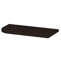 Ink Concept R Fontein Topblad Afgerond 40x22cm Fineer - Links - Dark - 8718835408794 - Wastafels, Fonteinen, Topbladen