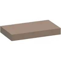 Brauer Creek Topblad Vrijhangend 80,6x50cm - MDF - Mat Mokka - Badkamermeubels, Wastafelbladen - 8720724562555