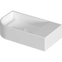 Ink Concept R Trevi Fontein Afgerond 40x22x10cm Keramiek - Links - Zonder Kraangat - Glans Wit - 8718835405274 - Rechthoekig / 1 Ronde Hoek