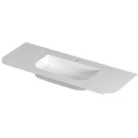 Ink Concept R Modi Wastafel Midden Polystone - 1 Kraangat - 120x45cm - Mat Wit - 8718835405793 - Rechthoekig - Wastafels, Meubelwastafels