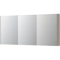 Ink Concept R SPK2 Spiegelkast 3 Deuren - 160x74cm - Mat Kasjmier Grijs - Spiegels, Spiegelkasten - 8718835663285