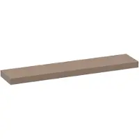 Brauer Creek Topblad Vrijhangend 220,4x50cm - MDF - Mat Mokka - Badkamermeubels, Wastafelbladen - 8720724562616
