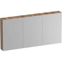 Brauer Impress Spiegelkast 139x70cm MFC 3 Deuren - Honey - Spiegels, Spiegelkasten - 8720724558138