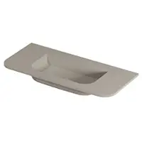 Ink Concept R Fora Wastafel Midden Keramiek - Zonder Kraangat - 100x45cm - Mat Creme Cotton - 8718835409715 - Rechthoekig - Wastafels, Meubelwastafels