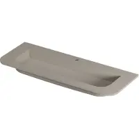 Ink Concept R Fora Wastafel Centraal Keramiek - 1 Kraangat - 120x45cm - Mat Creme Cotton - 8718835410384 - Rechthoekig - Wastafels, Meubelwastafels