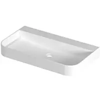 Ink Concept R Duomo Wastafel Centraal Polystone - Zonder Kraangat - 80x45cm - Mat Wit - 8718835405519 - Rechthoekig - Wastafels, Meubelwastafels