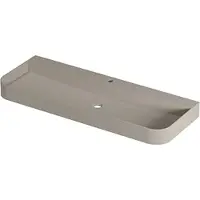 Ink Concept R Duomo Wastafel Centraal Polystone - 1 Kraangat - 120x45cm - Mat Creme Cotton - 8718835409852 - Rechthoekig - Wastafels, Meubelwastafels