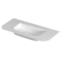 Ink Concept R Fora Wastafel Midden Keramiek - 1 Kraangat - 100x45cm - Mat Wit - 8718835391461 - Rechthoekig - Wastafels, Meubelwastafels