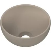 Ink Otello XS Opzet Fonteinkom Rond 24cm Keramiek - Mat Creme Cotton - 8718835410797 - Wastafels, Fonteinen, Opzetfonteinen