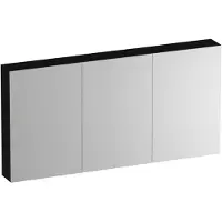 Brauer Impress Spiegelkast 139x70cm MFC 3 Deuren - Timber Black - Spiegels, Spiegelkasten - 8720724558077